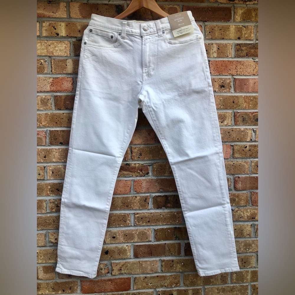 Madewell Men's Athletic Slim White Jeans 30x30